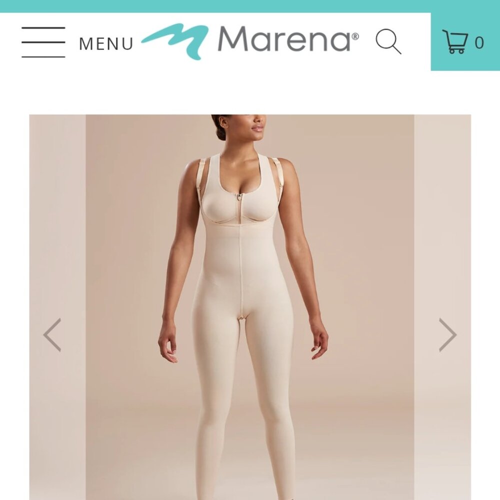 2XS Marena SFBHL2-2XS-B Compression Girdle with High Back | Ankle Length